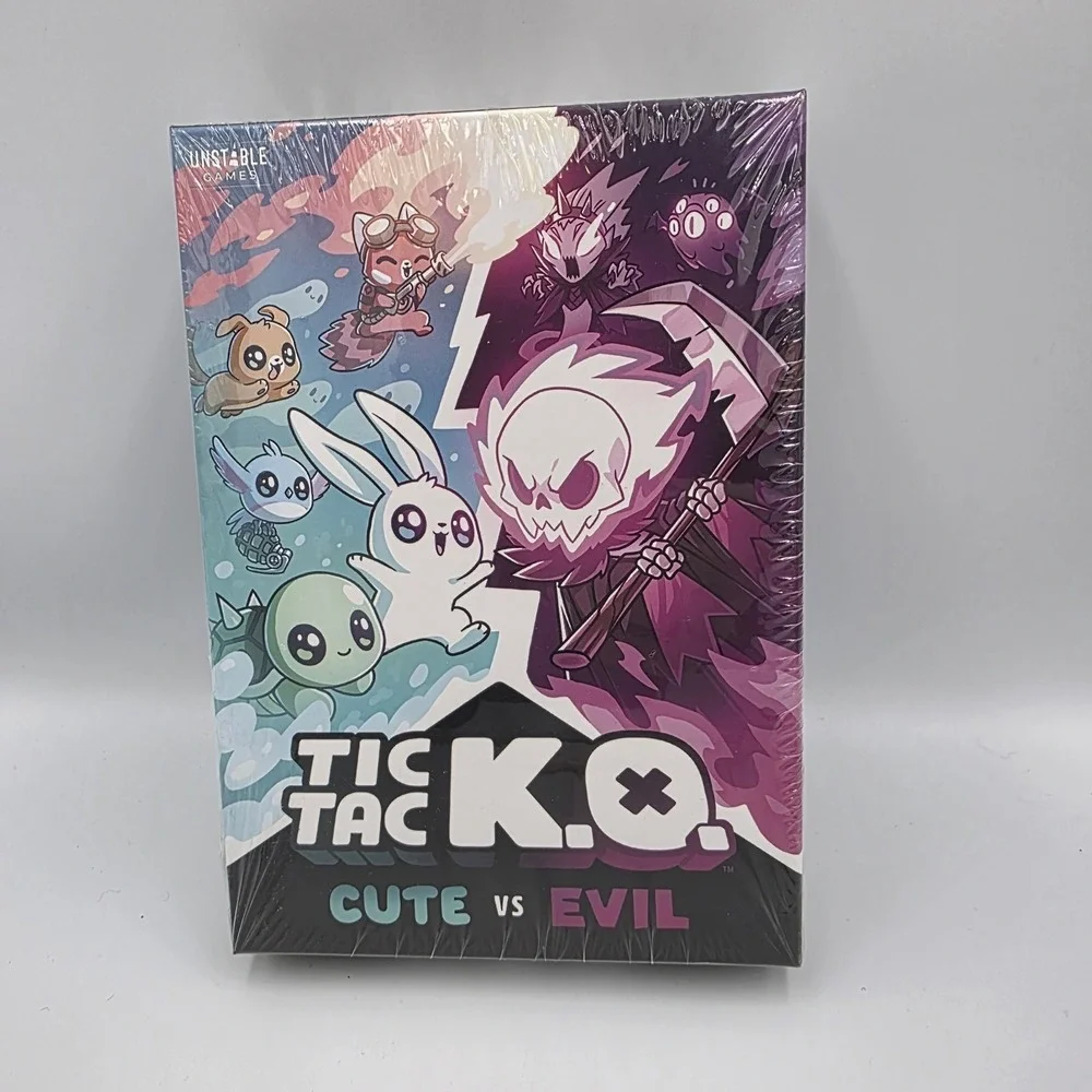 Tic Tac K.O: Cute vs Evil Card Game 8+ K.O. 2-4 Players. New‎ & Sealed